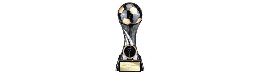 ATTACK STRIKE BLACK FOOTBALL RESIN TROPHY - 3 SIZES 13CM - 18CM ATTACK STRIKE BLACK FOOTBALL RESIN TROPHY - 3 SIZES 13CM - 18CM